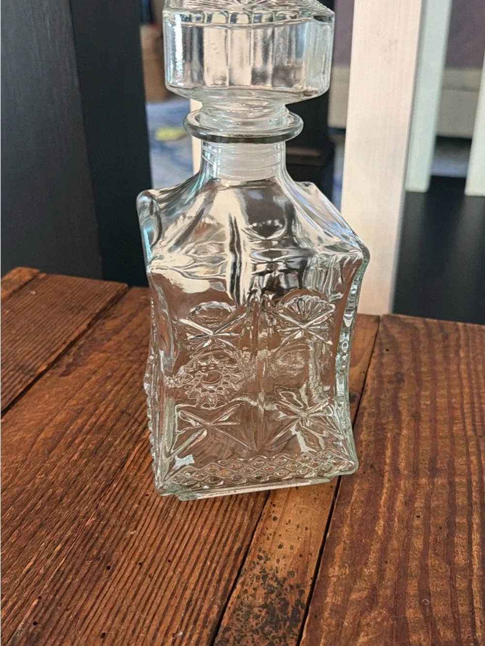 Stunning Clear Glass Tequila Decanter with Stopper